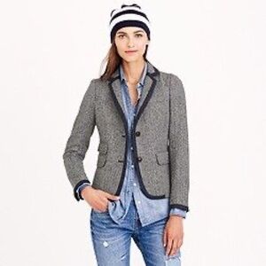 NWT Vintage J.Crew Herringbone Grey Wool blazer  sz 10